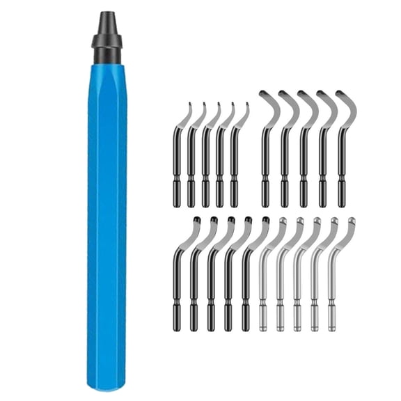 tegongse Deburring Tool with 10/20Pcs Cutter Deburring Tool for Metal, Aluminum, Coppers, Plastic Pipe, 3D Printing Burr Remover