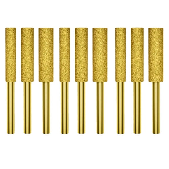 tegongse Diamond Chainsaw Sharpener High Hardness Burr Grinding Stone Chainsaw Sharpening Kits Chain Saw (5/32'', 3/16'', 7/32'')