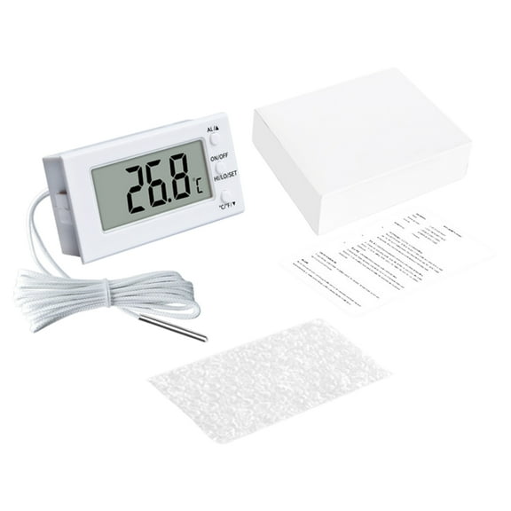 tegongse Digital Thermometers -50 to 100℃/-50 to 300℃ Temperature Meter for Kitchen with Long Probe High Low Temperature Alarm