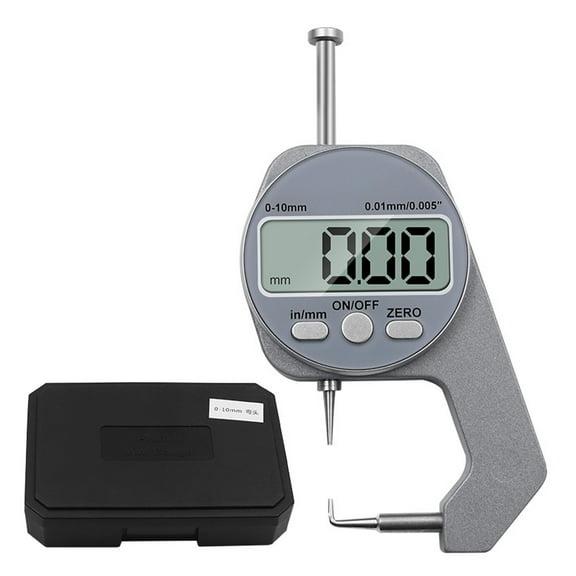 tegongse Digital Thickness Gauge Meter Electronic Micrometer Metric/Imperial Conversion Zero Setting 0-10MM/0.01mm/0.005" Durable