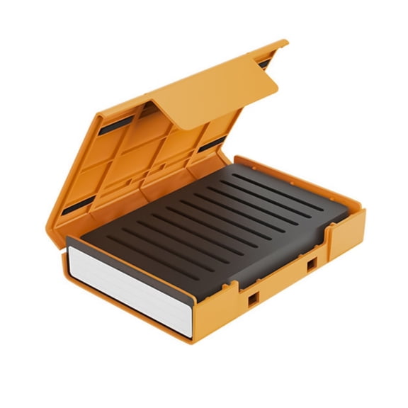 tegongse Durability Hard Disk Storage Box Fit 4x 2.5Inch or 1x3.5Inch Drives Holder or for 10pcs M.2 SSDs for Travel Organization