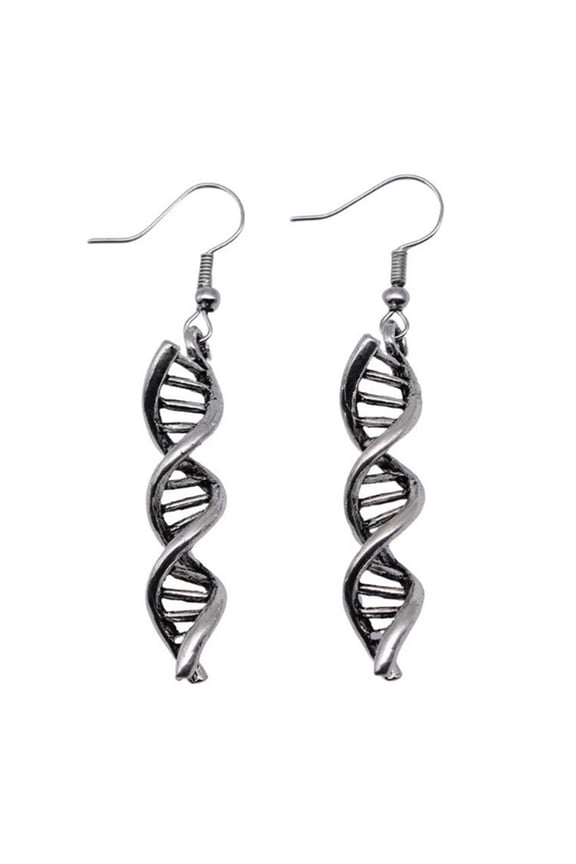 Elegant DNA Double Helix Earrings Ear Hooks Inspired From Science For Women Students And Teachers In Copper Materials