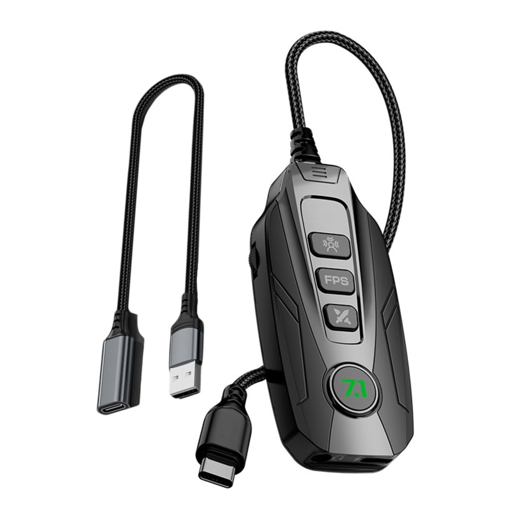 tegongse External USB Mini Sound Card 7.1 Channel Gaming Sound Card for ...