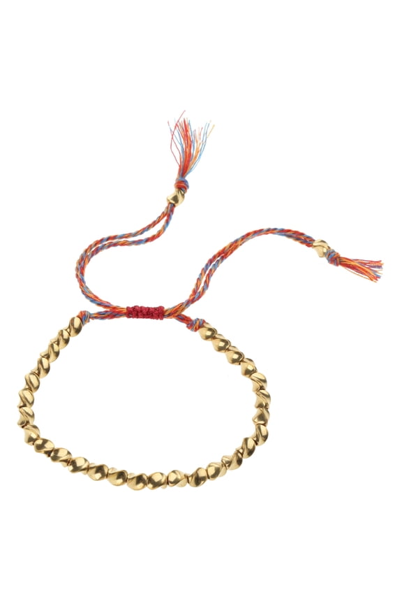 Fashion Handmade Tibetan Copper Bead Bracelet Braided Cotton String Bracelets Luck Rope Bracelet Jewelry for Men Women