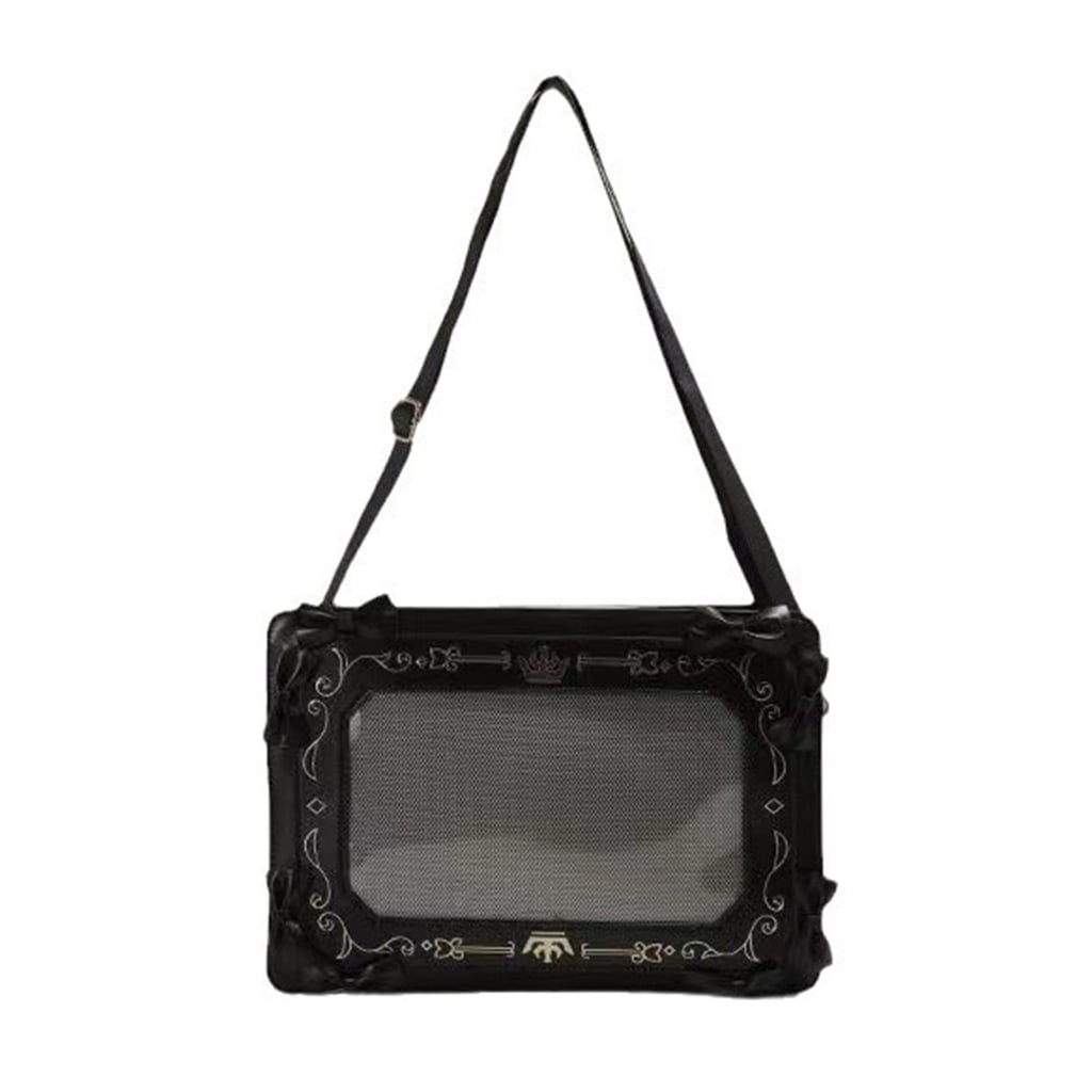 tegongse Harajuku Ita Bag Crossbody Shoulder Bag Handbag Transparent Itabag Messenger Bag Fashion Satchel Handbag Daypacks Gifts