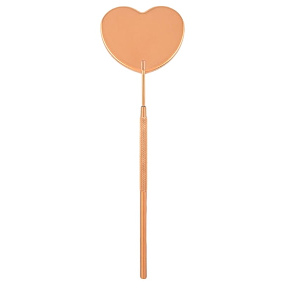 tegongse Lovely Lash Mirror Heart Shape Detachable Stainless Steel Eyelash Mirror,Lash Extension Supplies Portable Makeup Mirror