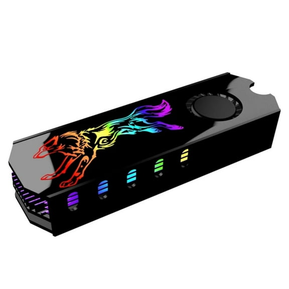 tegongse M.2 Heatsink Vest 5V ARGB 2280 Solid Disk Hard Radiators with Silicone Greases Black