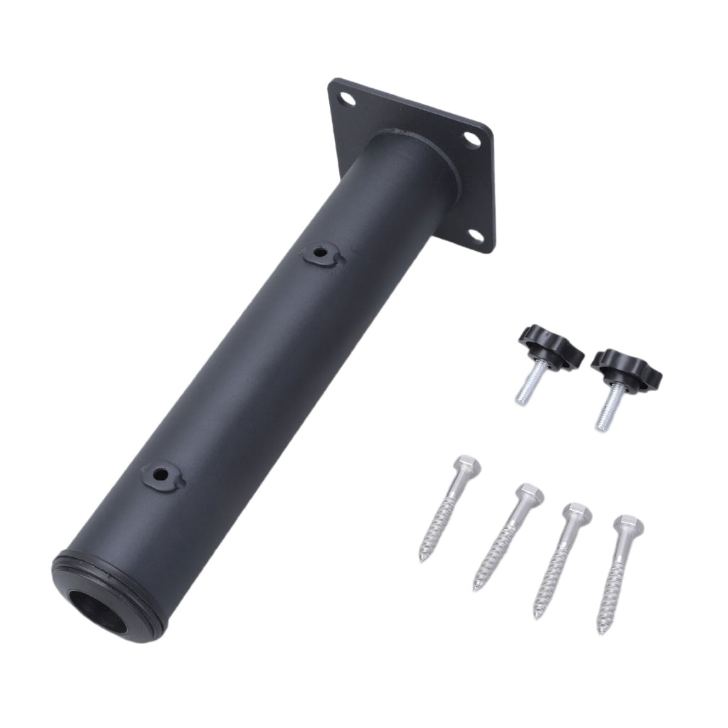 tegongse Metal Patios Umbrella Holder Clamp for Deck Railing Mount Outdoor Parasol Base Stand Bracket with 4 Screws Easy Install