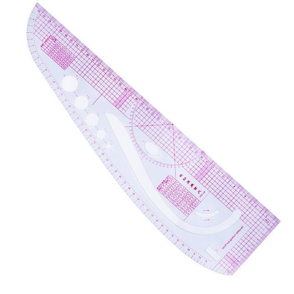 tegongse Multifunctional Patchwork Ruler French Curved Ruler Clear Scale Dressmaking Drawing Template Tool for Beginner Designers