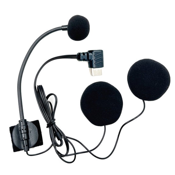 tegongse Omnidirectional Half Hooded Helmets Headset Mic with Boom for Motorcycles with Type C Microphone Double Speaker System
