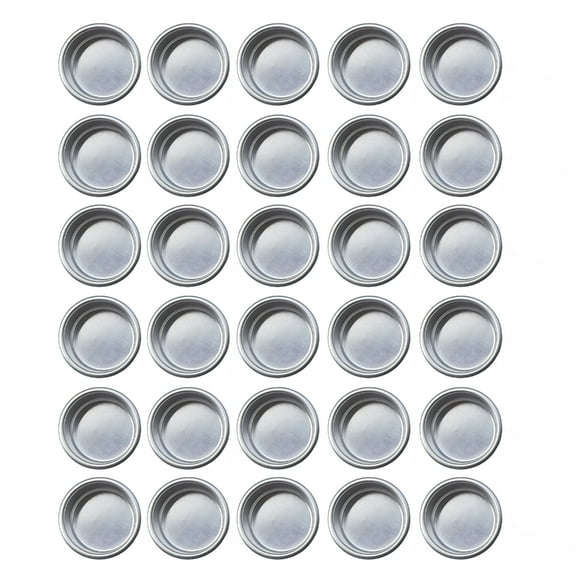 tegongse Pack of 30 Tealight Round Containers for DIY Candle Crafting Aluminum Wax Candle Holders Round Jars Cups for Home Decors