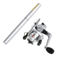 tegongse Pen Style Foldable Fishing Rod with Reel Set for Ice Fishing, Pocket Telescopic Mini Pen Shape Fishing Rod and Reel Set