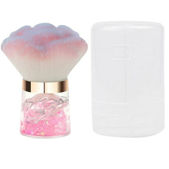 tegongse Portable Blush And Nail Dust Brush Soft Comfortable Bristles Brush For Home Or Salon Use To Keep Nail And Face Clean