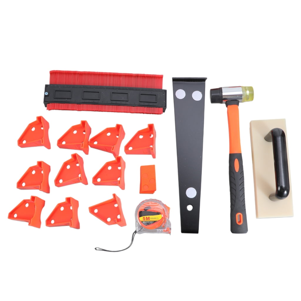 tegongse Vinyls Floor Installation Kit Laminate Wood Flooring Tool with Spacers Heavy Duty Pull Bar and Tapping Block Fiberglass