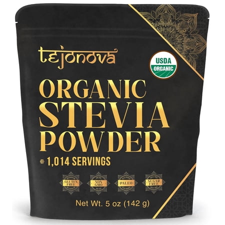 tejonova Organic Stevia Powder 5oz, Zero Calorie Sweetener, Sugar Substitute, 1014 Servings