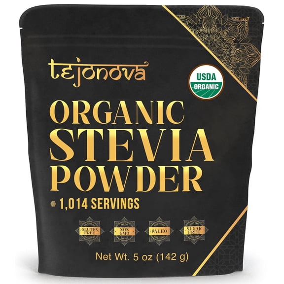 tejonova Organic Stevia Powder 5oz, Zero Calorie Sweetener, Sugar Substitute, 1014 Servings