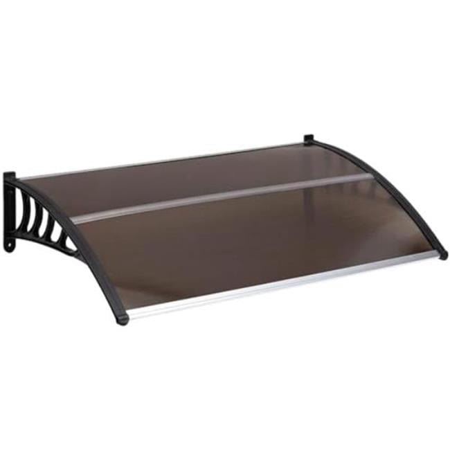 HUHJYUGE Window Awning Canopy 24x39in, Polycarbonate Window Door Awning Canopy, Outdoor Patio Front Door Garden Awning Canopy, Rain Snow Sunlight Protection Hollow Sheet
