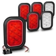 thumbnail image 1 of tek NT79367 5 x 3, 3 x 5 in. True Mods Rectangle Grommets & Plugs Submersible LED Trailer Tail Light Kit for Tow Truck & 80 in. Wide Trailer, Red & White, 1 of 1