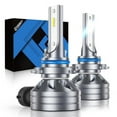 thumbnail image 1 of tek NT76374 Fahren H10, 9145, 9140 LED 12000 Lumens 400 Percent Brighter Fan Less 6500K Cool White Driving Fog Light Bulbs for Cars - Pack of 2, 1 of 1