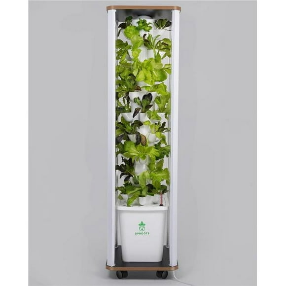 tek NT79422 Hydroponics 45 Pods Vertical Tower Indoor Garden Growing System - 360 deg Full-Spectrum Lights, Auto Water Circulation for Leafy Greens, Herb, Seed Starter Tray