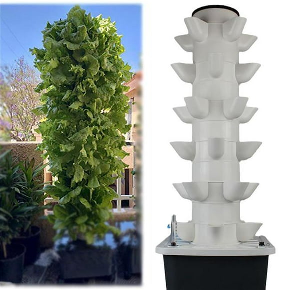 tek NT76217 Hydroponics Herb Garden, Lettuce, Tomato, Vegetable Herb Outdoor Hydroponics Growing System Kit Tower