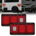 thumbnail image 1 of tek NT81896 Nilight LED Triple Rectangle Surface Mount Waterproof Stop Brake & Reverse Back Up Turn Signals Tail Lights for Camper, Red & White - 2 Piece, 1 of 1