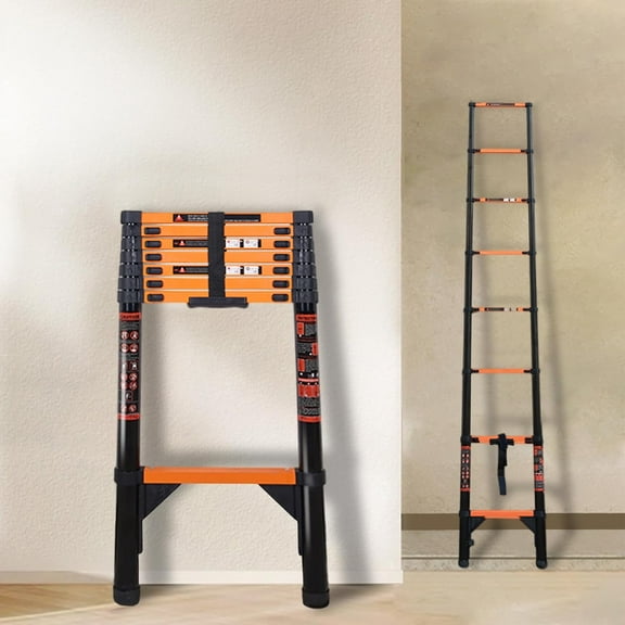 stusgo 10.2FT Telescoping Ladders, 3.1M Carbon Steel Extension Ladder, Heavy Duty 330lbs Capacity