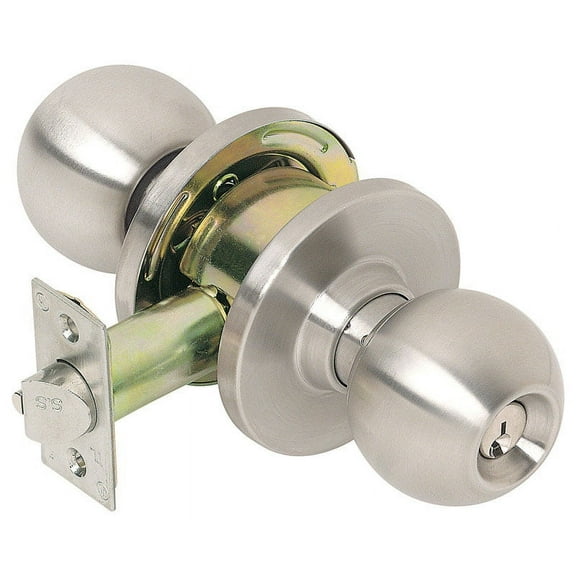 tell entry lockset satin stainless steel 2 grade left handed, right handed