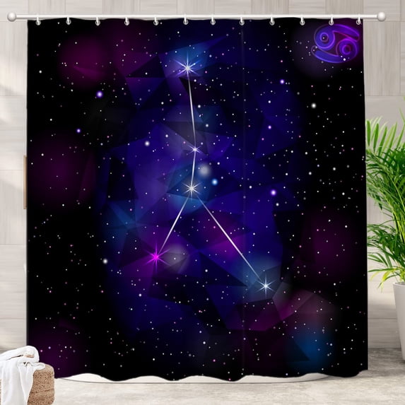 tellation Star Hower Curtain Orion Nebula Galaxy Space Universe Shower Curtains Set for Bathroom Waterproof Washable