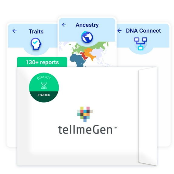tellmeGen DNA Test Starter | 120 Ancestry, Traits, Sport & Diets Reports