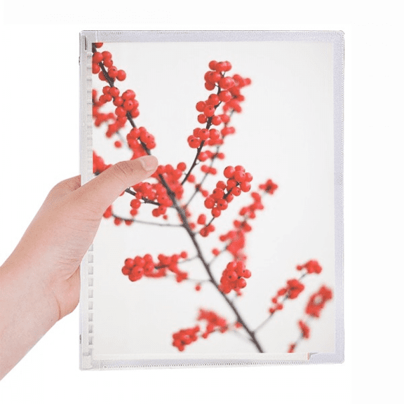 temperate red branch picture photograph notebook loose diary refillable journal statiry