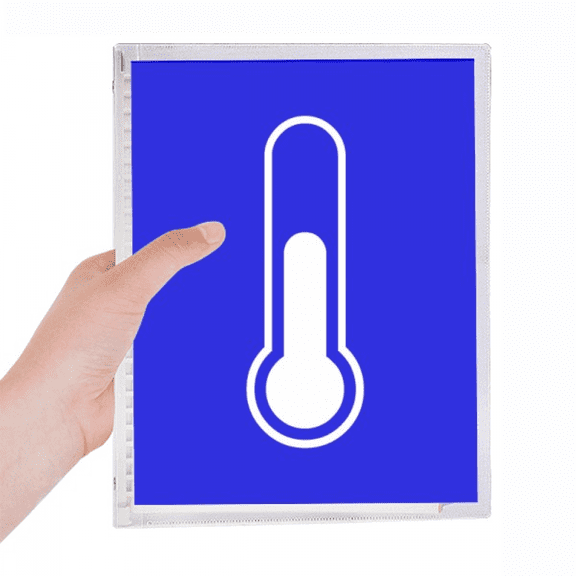 temperature blue square warning mark notebook loose diary refillable journal statiry