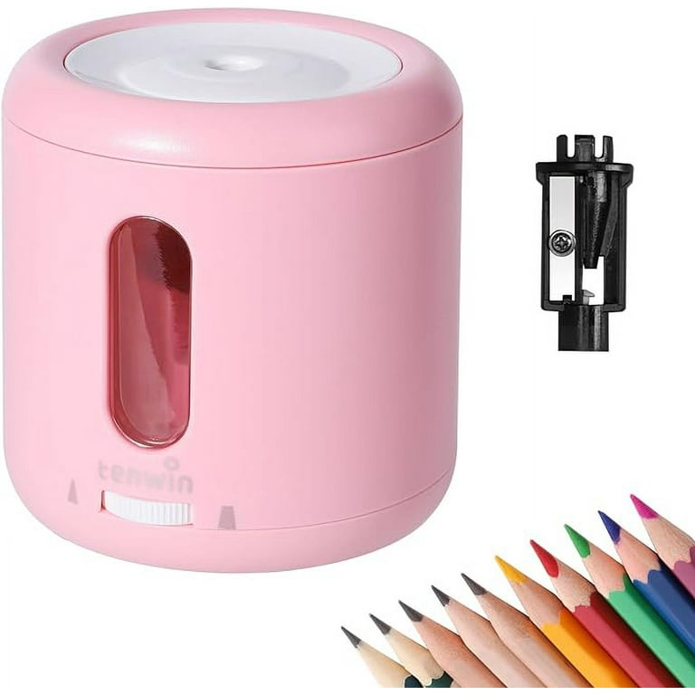 tenwin Electric Pencil Sharpener Battery Powered and Portable Pencil Sharpeners Kid Blade to Fast Sharpen Suitable for NO.2 Colored Pencils 6 8mm School Classroom Office Home Walmart