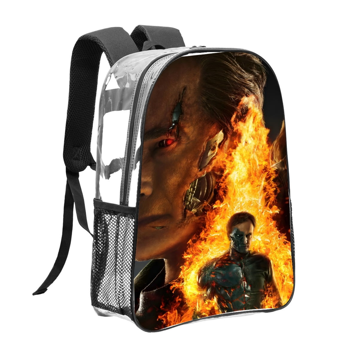 terminator Pattern Transparent Backpack Lightweight And fashionable ...