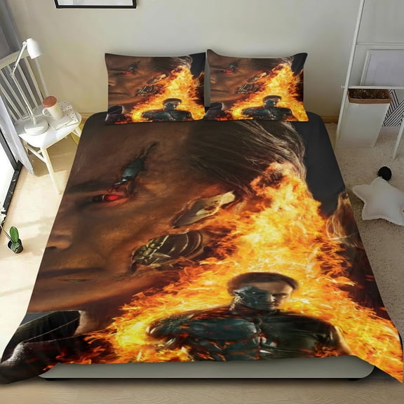terminator Themed Bed Sheet Set Three Piece Set 36x75 In ches Comfortable And Skin Friendly Unique Design Creating A Star Studded Night Home Decor Gifts For Family Friends fans