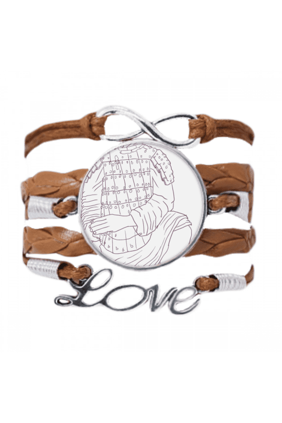 terracotta warrior china chinese drawing bracelet love chain ornament wristband