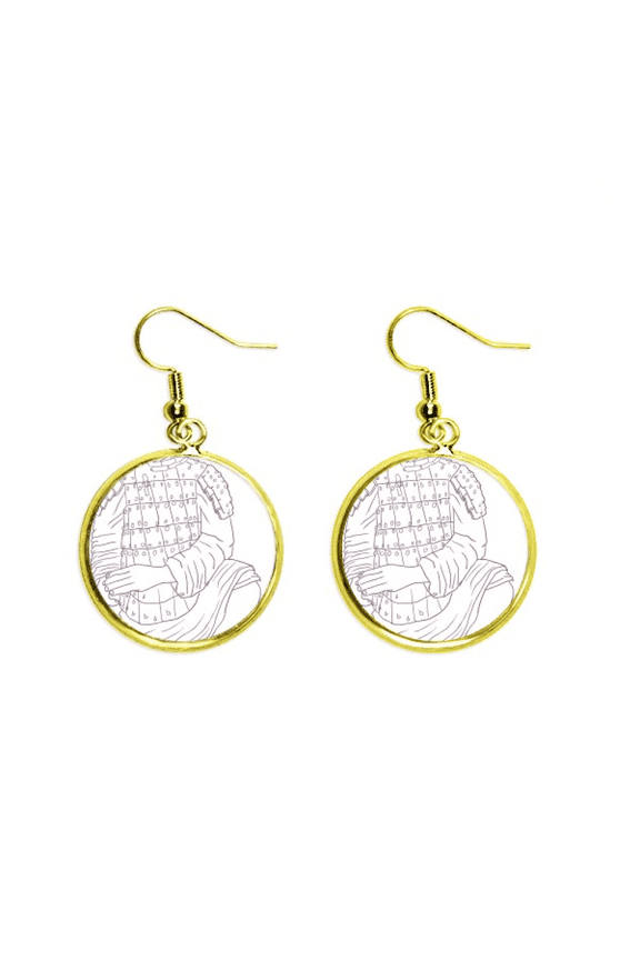 terracotta warrior china chinese drawing earring dangle en drop earring jewelry woman