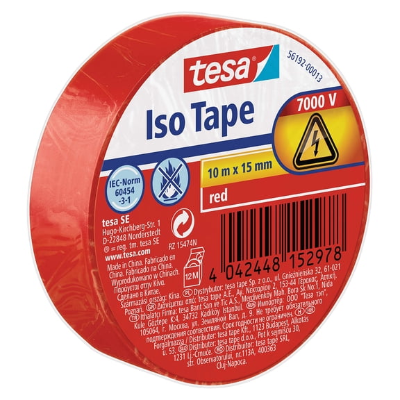 tesa Insulating Tape - Self-adhesive Insulating Tape, Heat-Resistant - for Insulating, Repairi