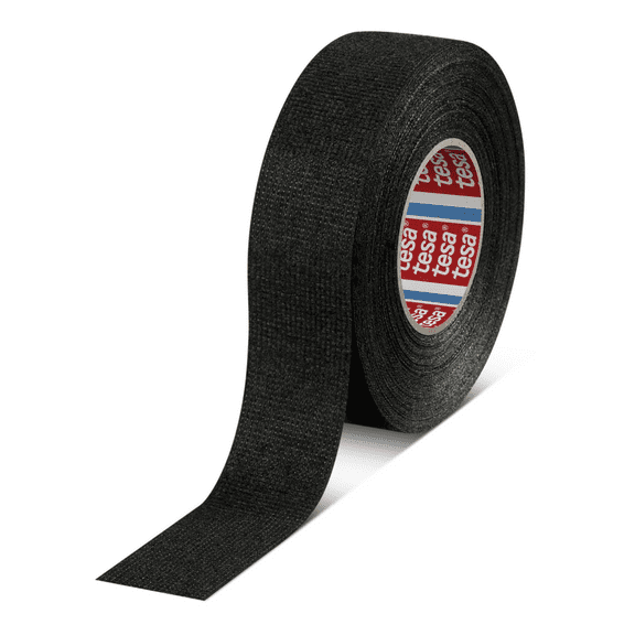 tesa PET Fleece Wire Harness Tape (51608): 1 in. x 27.3 yds. (Black)