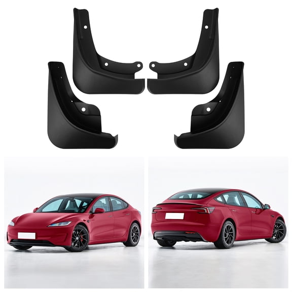 tesla model 3 mud flaps Model 3 Accessories All-Weather Mud Guard Body Kits for Model 3 2024-2026