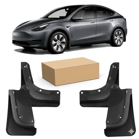 tesla model y mud flaps Model Y Accessories All-Weather Mud Guard Body Kits for Model Y 2020-2024
