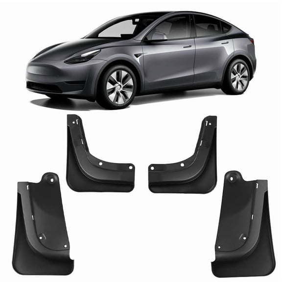 tesla model y mud flaps Model Y Accessories All-Weather Mud Guard Body Kits for Model Y 2020-2024