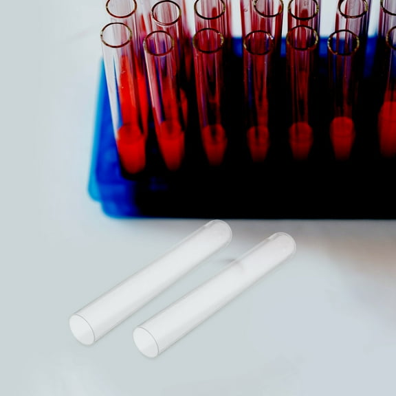 CIMAXIC Transparent Plastic Test Tubes Sturdy Sealing for Lab Liquid Storage 10pcs