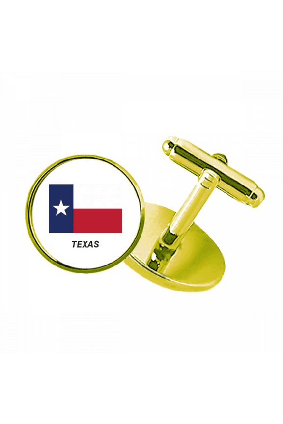 texas flag contour art deco fashion studded business metal cufflinks en