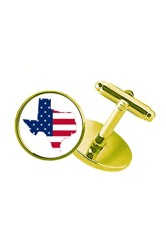 texas studded business metal cufflinks en