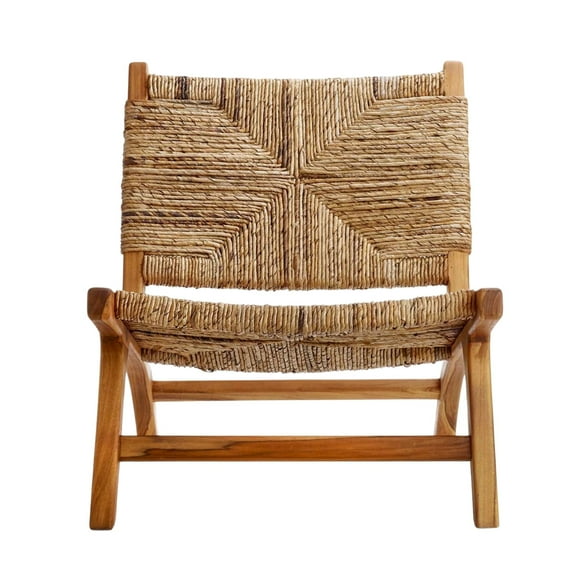 texxture Copenhagen Banana Tree Bark Chair Wood Leg Home Furniture, Natural