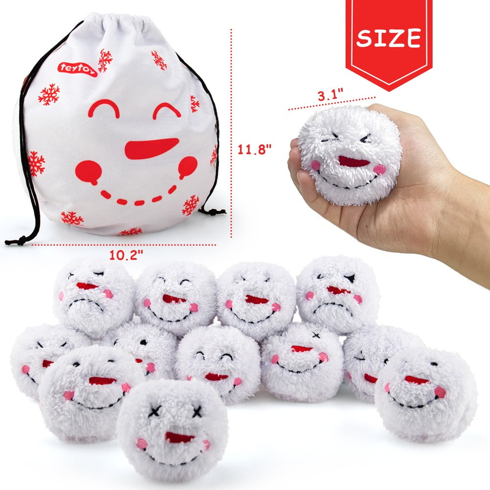 36 Pack Snowballs For Kids Indoor, Plush Fake Snowball Kids Toys