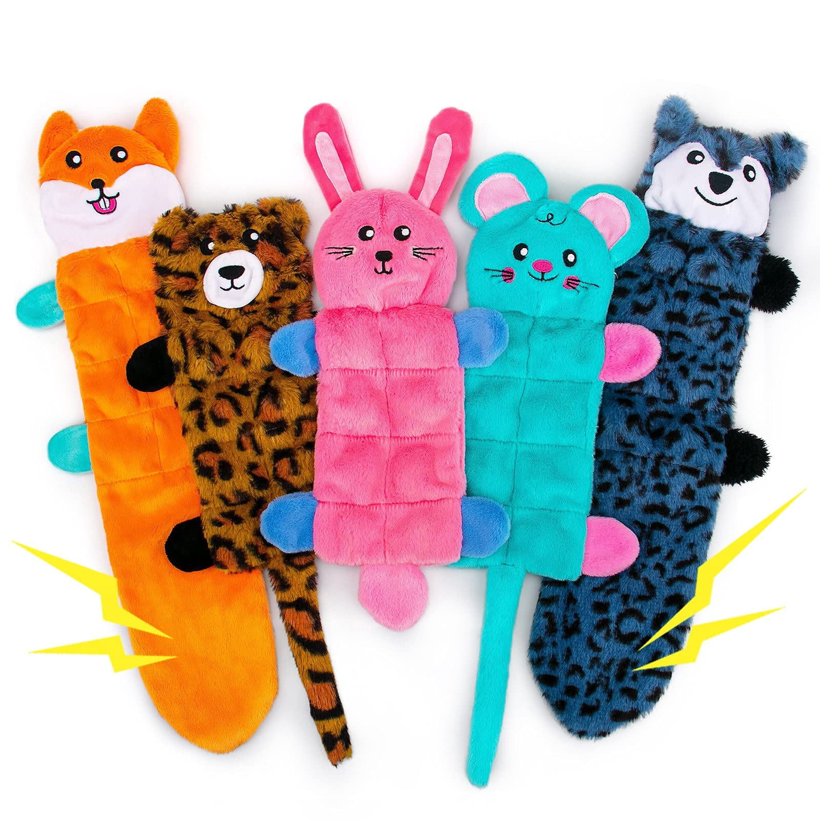 teytoy No Stuffing Dog Toy, Crinkle Squeaky Dogs Teething Chew Toys Set for Small Medium Large Breed Puppies Aggressive Chewers,Durable Birthday Interactive Plaything Dogs Doggies Toys Bulk