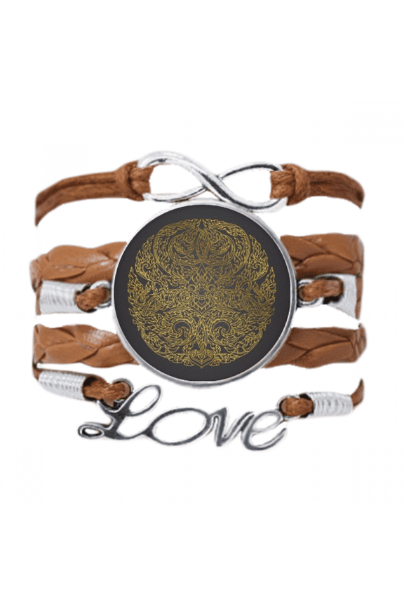 thailand culture circular foil bracelet love chain ornament wristband