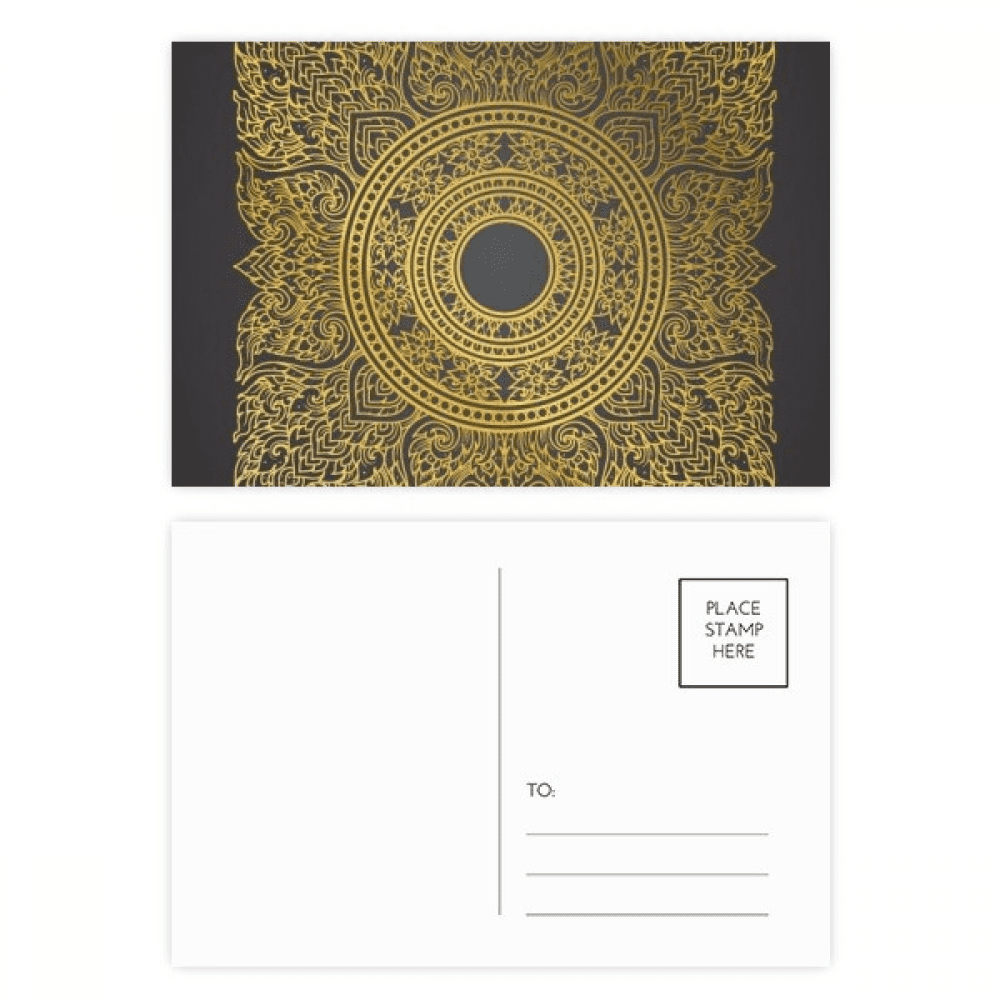 thailand culture foil postcard set birthday mailing thanks greeting card